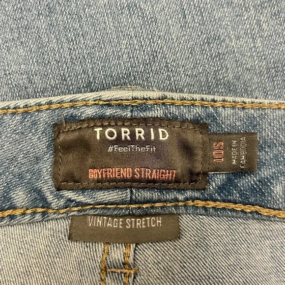 Torrid Boyfriend Straight Vintage Stretch Mid-Rise Relaxed Jeans Size 10 S - Picture 6 of 8